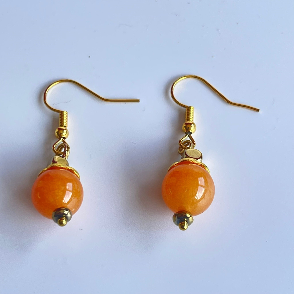 Crackle agate - oorbel2