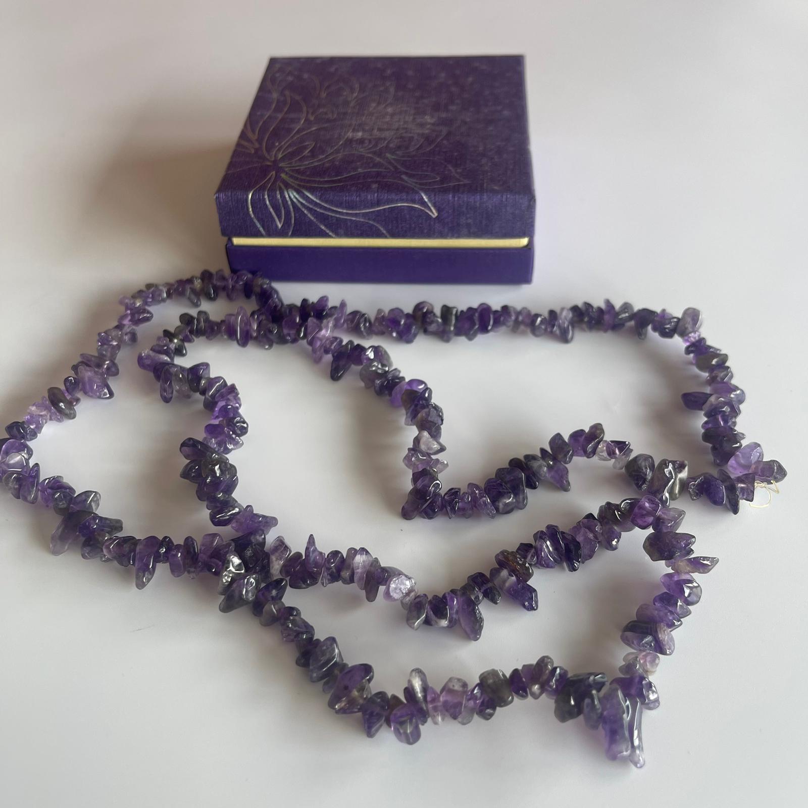n14-Amethyst purple stone necklace1